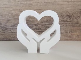 Molde silicona hidroponia corazon con manos
